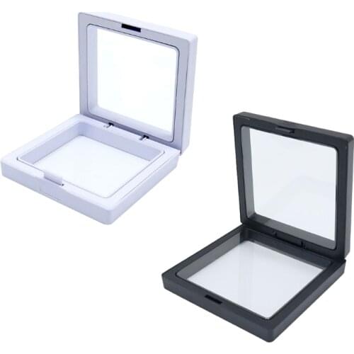 Ring Earrings Suspension Display Stand Elastic PE Film Rack Case Dustproof Transparent Bead Bracelet Pendant Jewelry Storage Box