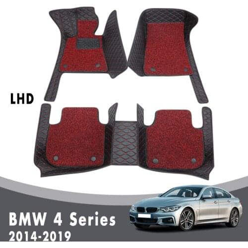 Luxury Carpets For BMW 4 Series 2019 2018 2017 2016 2015 2014 Double Layer Wire Loop Custom Car Floor Mats Interior Accessories