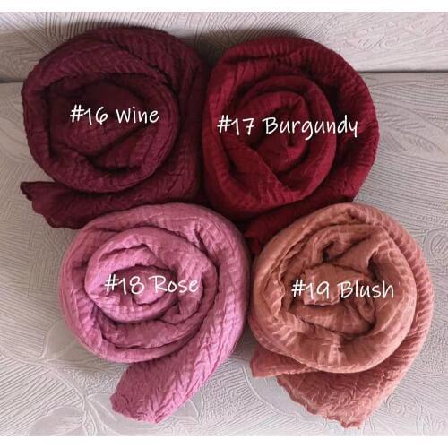 1 pcs New pleated scarf/scarves women soft solid crinkled viscose hijabs popular muffler shawls pashmina muslim wraps bandana