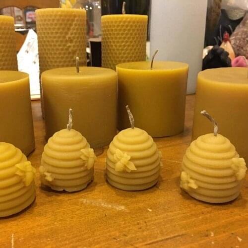 4 Bee Wool Shape Candle Silicone Mold for DIY Aromatherapy Candle Making Chocolate Candy Plaster Mould Kitchenware Baking