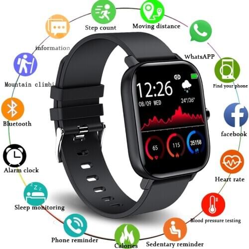 LIGE Smart Watch Men Women Full Smartwatch IP67 Waterproof Heart Rate Sleep Monitor Sports Pedometer Watch For iOS Android Phone