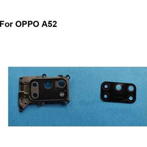 For OPPO A52 Rear Back Camera Glass Lens +Camera Cover Circle Housing Parts Replacement test good For OPPO A 52