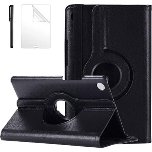 For Huawei MediaPad M5 10.8 360 Rotating Case Stand PU Leather Case Cover for Huawei M5 Pro 10.8 inch Tablet Case +Filmpen
