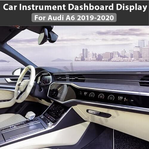 LCD Android Car Instrument Dashboard Display for-AUDI A6 A7 2019 2020 Multimedia Digital Instrument Panel Screen