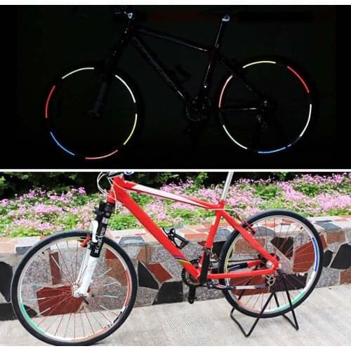 1pc Bicycle Tire Reflective Sticker Fluorescent Reflector Cycling Wheel Rim Stickers MTB Bike Wheel Reflect Cover Accessories