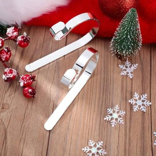 4Pcs Christmas Stocking Holders for Mantle Clip Fireplace Hooks Hanger Stocking Scrolls for Party Christmas Decoration