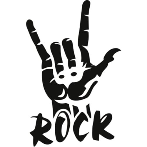 Car Sticker Three Fingers Personalized Car Sticker Rock Finger Funny Car Sticker Car Decal Black/White, 23cm*15cm