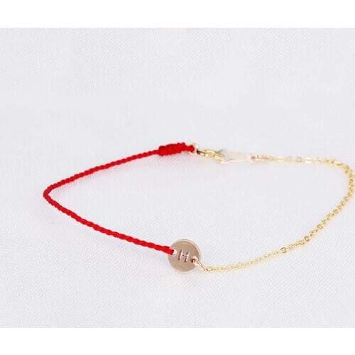 B01-002C yellow gold Summer redline bracelet for kids women Austrian cubic zircon charms bracelets & bangles