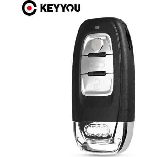 KEYYOU For Audi A4l A3 A4 A5 A6 A8 Quattro Q5 Q7 A6 A8 High Quality Replacemen Car Key Shell Cover Case Fob 3 Buttons With Blade