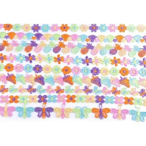 Handmade DIY Colored Lace Petals Small Daisies Water Soluble Lace Coat Decoration