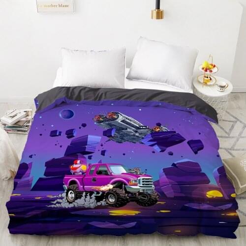 Car Cartoon Kids Duvet cover Quilt/Blanket/Comfortable Case Bedding for children baby girls 140x200 240x220 for Home purple