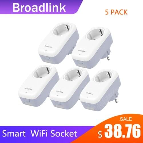 EU 16A Wifi smart Socket BroadLink SP4 Electrical Plugs Sockets Smart outlets Voice control by Alexa and Google Home 1/2/5-Pack