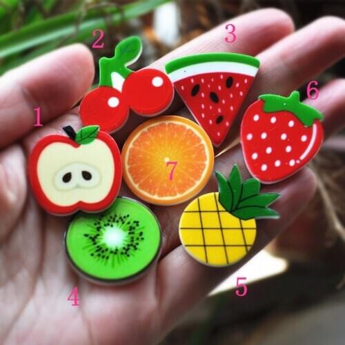 Hot Sale For Diy Hair Accessory 28pcs 21~31mm Very Cute Flat Back Resin Fruit