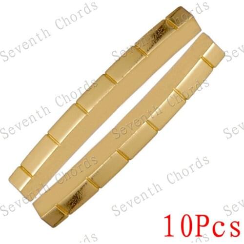 10 Pcs/Lot Curved 6 String Slotted Brass Electric Guitar Nuts Two Sizes Can Be Choose Guitar Parts