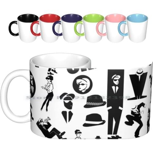 Classic Ska Designs Ceramic Mugs Coffee Cups Milk Tea Mug Ska Madness Mod 2 Tone Two Tone Mod Quadrophenia Suggs 80s 60s