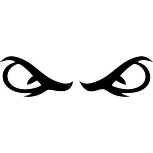 Cool Bad Boy Evil Eye Sticker High Quality Fashion Car Decoration Personality Pvc Waterproof Decal Black/white, 15cm*4cm