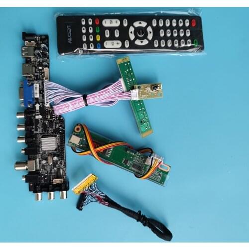 Kit For QD14TL01 1280x800 DVB-T DVB-T2 HDMI-compatible LED USB VGA AV TV driver digital Display panel controller board remote