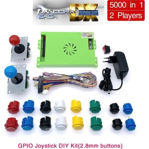 4200 in 1 Pandora Saga 14 DIY Kit Game Board 8 Way Joystick & Copy Sanwa Style Push Button Arcade Pandora Box for 2 Playes DX