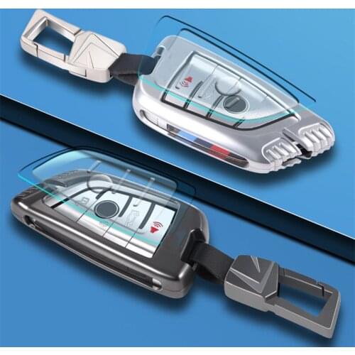 Leather TPU Alloy Car Key Case Cover Shell For BMW X1 X3 X5 X6 X7 3/5/6/7 Series G30 G20 G32 G11 F20 Z4 F48 F39 G01 G02 F15 G07