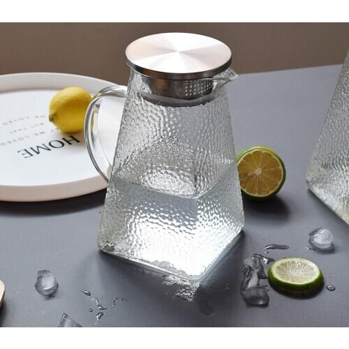 Cold Water Jug Large-Capacity Glass Set Heat-Resistant Household Cool Water Pot Hammer Water Bottle Teapot Cold Kettle