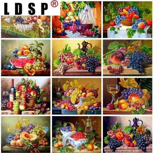 LDSP Home Decor 5D DIY Diamond Painting Fruit Cross Stitch Mosaic Diamond Embroidery Full Square Picture Rhinestone Kitchen