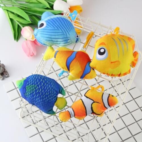 Fur pendant Marine life tropical fish fish ornaments Children toy accessories lifelike lovely Christmas gift