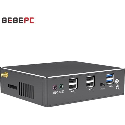 BEBEPC Mini PC DDR4 Windows 10 Intel Core i7 10510U 8550U HTPC 4K 10th GEN Dual RAM 2*LAN Gaming Desktop Computer NUC DP Type-C