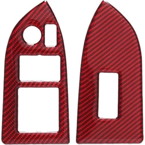 Carbon Fiber Small Panel Trim Stickers Window Lifter Control Outdoor Parts Car Accessories for Subaru BRZ 86 13-17 RHD