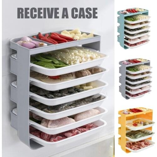 Wall Mounted Multi Layer Kitchen Shelf Drawer Design PET Free Perforation Convenient Kitchen Drain Tray Household Rack кухня