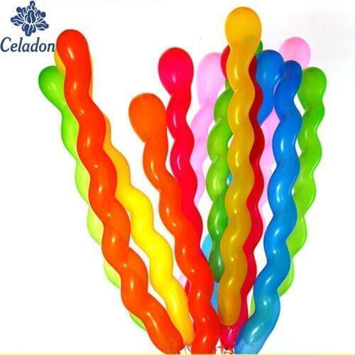 100cm New Product Spiral Balloon Mix Color 10pcs/lot For Wedding Party Christmas Decoration For Childrens Giift