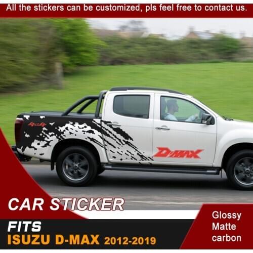 One set mud side body sticker mudling graphic Vinyl car sticker dirty marked decal for isuzu dmax PICKUP accessories