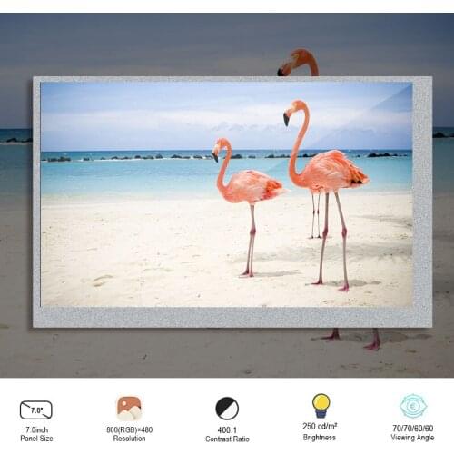 Original Innolux LW700AT9010 TTL Interface Resolution 800x480 40 Pins 7 Inch LCD TouchScreen Display 250 Nits LCM Module