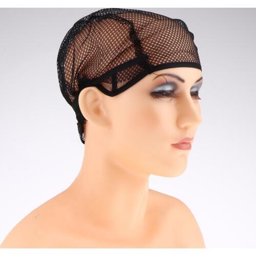 Fashion Huaman Hair Wig Synthetic Wig Caps with Thick and Strong Nylon Thread,Durable Mesh Net Fishnet Wig Cap with Adjust Band
