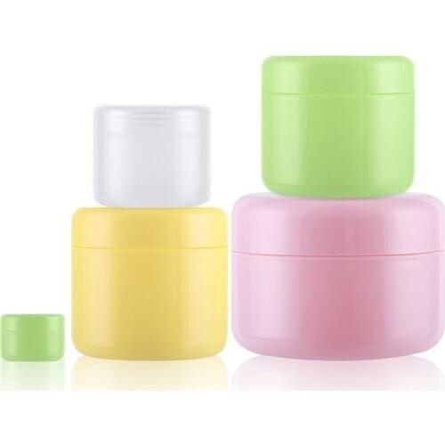 Plastic Empty Makeup Jar Pot Refillable Sample bottles Travel Face Cream Lotion Cosmetic Container 10g 20g 30g 50g 100g 150g