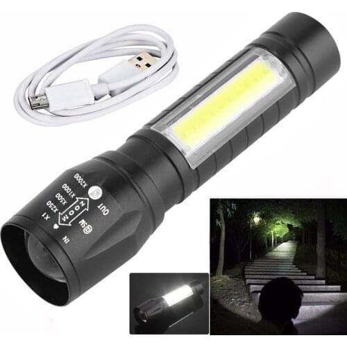 Portable LED Work Light Mini Flashlight Rechargeable Camping Lamp USB Charging LED Flashlight Charging 2 In 1 Plus Work Light