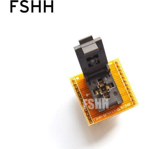 FSHH QFN24 to DIP24 Programmer adapter DFN24 WSON24 MLF24 test socket Size=4mmX4mm Pitch=0.5mm