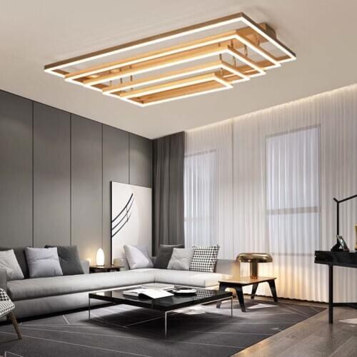 Rectangle Luxury Alluminum Modern led Celing lighting for living room bedroom indoor home indoor chandelier lamp AC90v-260v