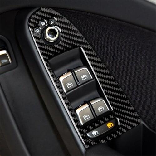 Window Adjustment Lift Frame Decorative Cover Trim Sticker for Audi Q5 A4 A5 B8 Car Accessories Interior Decoration Standard