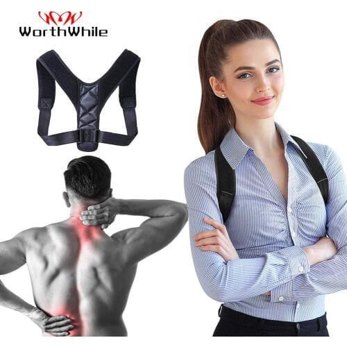 WorthWhile Posture Corrector Adjustable Back Brace Shoulder Protector Belt Support Men Women Gym Fitness Back Care Guard Strap