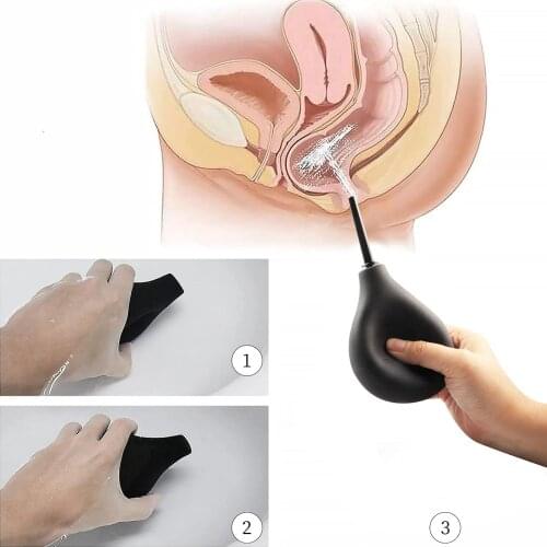 Douche large capacity Enema bulb syringe system Anus anal Cleaner head nozzle tip plug Colonic Irrigation sex toy gay
