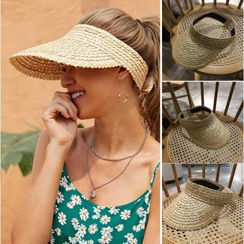 Straw Hat Sunshade Wild Temperament Retro Hat Travel Breathable Capless Straw Hat Female Summer Durable MC889