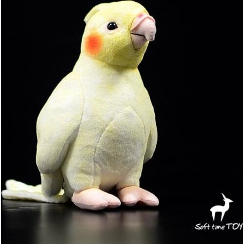 High Quality Real Life Cockatiel Parrot Plush Toys Stuffed Animal Toy Soft Lifelike Bird Dolls Kids Toys