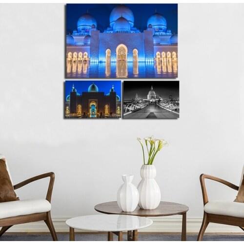 Islamic Mosque Building Landscape Canvas Posters Prints Wall Art Painting Decorative Picture Modern Living Room Home Decoration