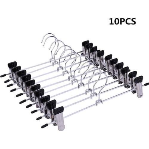 10Pcs Stainless Steel Portable Clothes Hanger Kids Children Toddler Baby Clothes Coat Hangers Hook Household