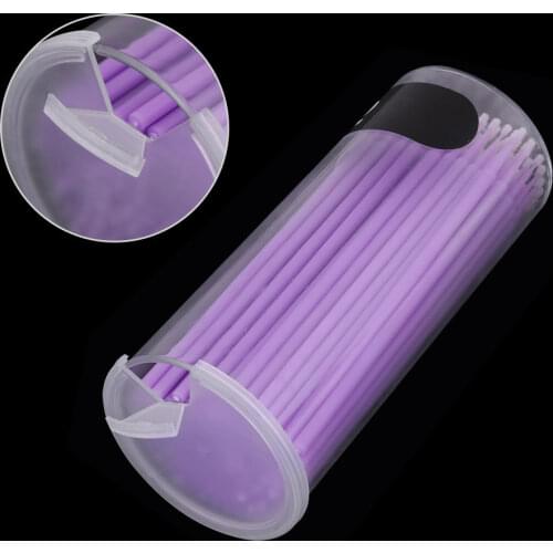 100pcs Purple Color Dental Disposable Small Brush Tooth Materials Micro Applicators Swabs