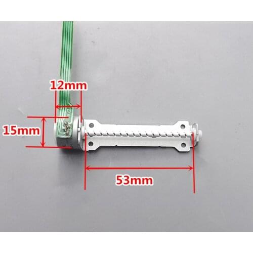 2-Phase 4-Wire Miniature 12mm*15mm Stepper Motor Micro 53mm Long Linear lead Screw Shaft Stepper Motor 18 degree Step Angle