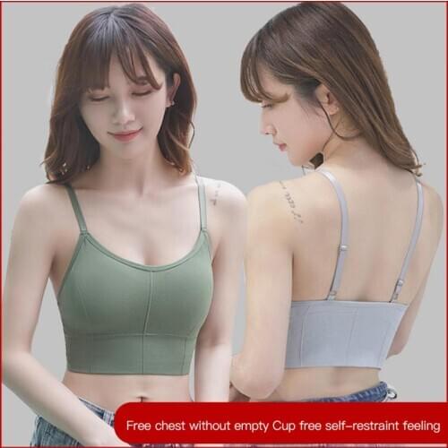 2021 Seamless Underwear Women Tank Crop Top Female Crop Tops Sexy Lingerie Intimates With Removable Padded Camisole