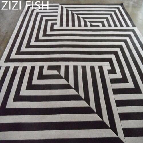 Acrylic Carpet Black and white Alfombras Tapete Rug Carpets for a modern living room Rugs and carpets Alfombras de sala