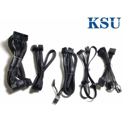 ATX 24pin / PCI-E Dual 8pin(6+2) / SATA 15pin / IDE 4pin modular Power supply cable for Corsair RM1000X RM550X 650X 750X 850X