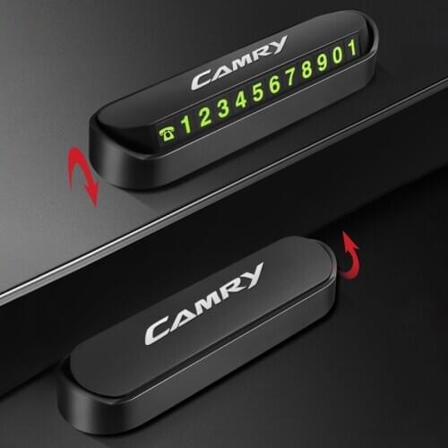 Car Temporary Stop Sign Parking Card Telephone Number Card Plate for Toyota camry accessories car styling